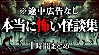 【睡眠導入怖い話】途中広告なしで寝落ち確定 怪談朗読詰め合わせ1時間 寝ながら聴ける【洒落怖女性音声ホラー都市伝説ほん怖】 [upl. by Letisha]