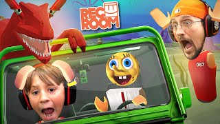 Playing TOP Rated REC ROOM Games Squid Game amp Spongebob w No Butt Hits Different FGTeeV Gameplay [upl. by Ajet897]