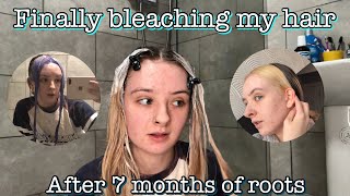 Finally BLEACHING my roots after 7 months  Giving you BTEC Dua Lipa  2020 [upl. by Luoar157]