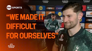 Mikey Moore and Ben Davies react to Tottenhams resilient win against Ferencvaros ⚪️ UEL [upl. by Cassady301]