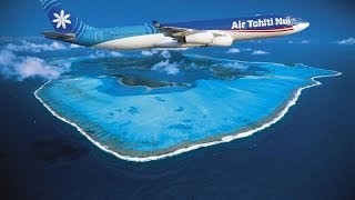 FLYING TIARE  Tahiti with a GoPro  Air Tahiti Nui [upl. by Atorod424]