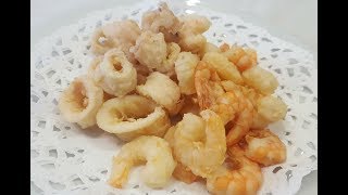 FRITTURA DI CALAMARI E GAMBERI⭐RITA CHEF  Asciutta e croccante [upl. by Baoj29]