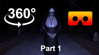 Granny Nun 1  Walk among the Graves  360 VR video Horror video [upl. by Danaher71]