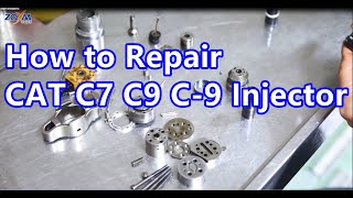 How to repair Caterpillar C7 C9 C9 injector  disassembling reassembling and testing [upl. by Marpet]