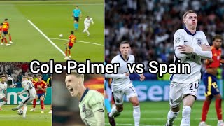 Cole Palmers brilliant goal against Spain euro finals [upl. by Robinett]