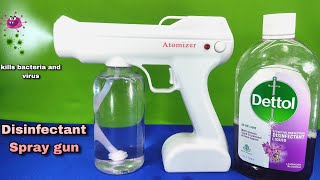 Unboxing portable rechargeable disinfectant Spray Fog machine gun  Innovative gadget review amazon [upl. by Ellehcsar454]