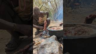 Hadza hunters kitchen africantribe hadzatribe food [upl. by Cinda243]