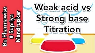 Neutralization curves Acid base titrations Weak acid vs Strong base  Be Pharmawise [upl. by Schoenfelder]