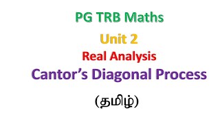 Cantors Diagonal Process  Tamil  Real Analysis [upl. by Kelly364]