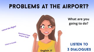 Listening and reading Problems at the airport [upl. by Lashoh]