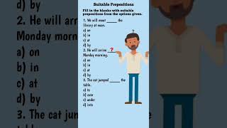 PrepositionPrepositions in English GrammarPrepostion Quiz viralshort [upl. by Oran]