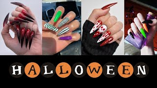 🎃INCREÍBLES DISEÑOS DE UÑAS PARA HALLOWEEN 2024☠️TE ENCANTARÁN💀halloweennails [upl. by Terina]