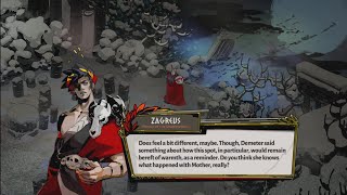 Zagreus and his father discuss Demeter lifting winter except for where they fight  Hades [upl. by Ohl]