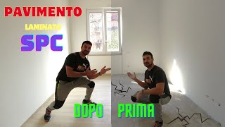 COME POSARE PAVIMENTO ON LAMINATO FLOTTANTE IN SPC  PVC fai da te [upl. by Dragone]