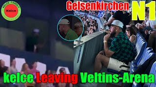 Travis Kelce leaves the VIP area at VeltinsArena to pick up girlfriend Taylor Swift at N1 Eras Tour [upl. by Yecats]