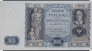 Banknot 20 zł z 1936 roku [upl. by Aisemaj381]