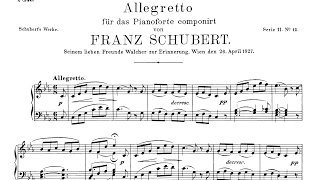 Schubert  Allegretto in C minor D915  with score [upl. by Armando425]