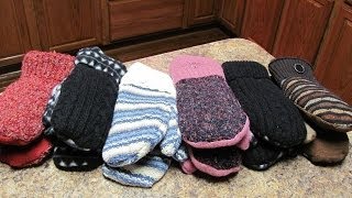 Make mittens from old sweaters  Fast and Easy [upl. by Thayer]