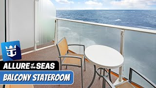 Allure of the Seas  Ultra Spacious Balcony Stateroom Tour amp Review 4K  Royal Caribbean Cruise [upl. by Mapel520]