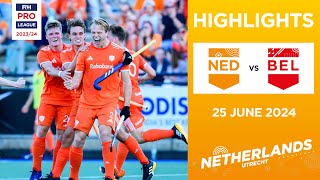 FIH Hockey Pro League 202324 Highlights  Netherlands vs Belgium M  Match 1 [upl. by Enaols]