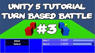 Unity 5 Tutorial Turn Based Battle System 03  User Interface [upl. by Nayb]