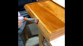 Traditional Lacquering of a Zelkova Wood Tray [upl. by Mesics256]