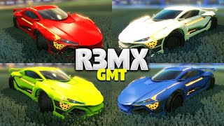 ALL PAINTED R3MX GXT CARS On Rocket League Rocket Pass 2 [upl. by Sosthena]