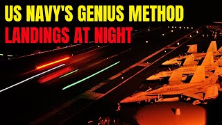 US Navys Genius Method for Aircraft Carrier Landings at Night [upl. by Meekyh]