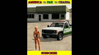 🤯 AMERICA vs PAK vs CHAINA 😡 UNBEARABLE 90° turn challenge beamngdrive trending BeamngShorts [upl. by Pasia]