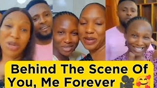 BTS Romantic Behind The Scene Moments Of Maurice Sam and Sonia Uche Block Buster Love Story 🎥🥰 [upl. by Iohk]