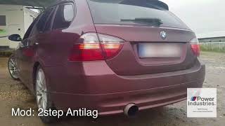 BMW N54 335i  Antilag 2 step modification on 575hp sleeper 335i by POWER INDUSTRIES [upl. by Ellebana253]