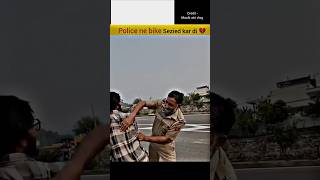 POLICE 🚨 vs BIKER 🥵 BIKED SIZED shorts [upl. by Enitsirt]