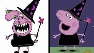 peppa pigs best halloween party 🧙🏻 🎃 🐷 scary peppa pig and George [upl. by Ahsieuqal]