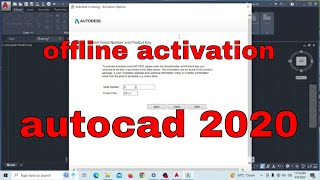 Offline Activation Autocad 2020 [upl. by Delcine]