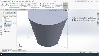 Making a mug on SolidWorks Revolve Boss Base and Swept tool [upl. by Eegnat]