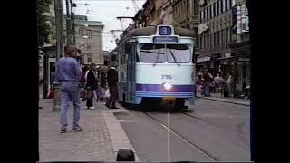 Göteborg Göteborgs Spårvägar  Straßenbahn im Juli 1992 [upl. by Shlomo]