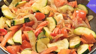 recette avec courgette et carotte à la poêle 44 [upl. by Amsirhc]