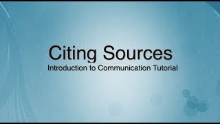 Citing Sources in a Speech [upl. by Sinne897]