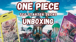 Unboxing 2 new One Piece Starter Decks [upl. by Eelarbed]