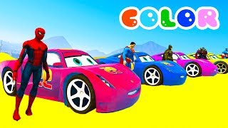 Learn Colors for Kids with 3D Lightning McQueen amp Monster Truck  Cars 2017 Cartoon [upl. by Anerys]