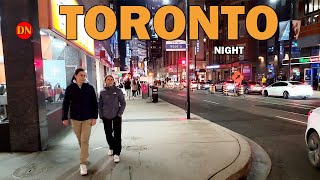 TORONTO  YONGE STREET AT NIGHT  APRIL 2024 [upl. by Yttisahc]