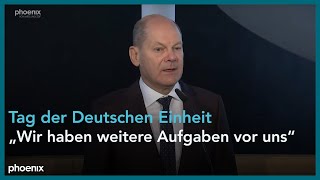 Tag der Deutschen Einheit Statement von Olaf Scholz [upl. by Almap735]