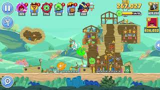 Angry Birds Friends Level 9 Tournament 1385 three stars NO POWERUP walkthrough 20240422 [upl. by Suiremed]