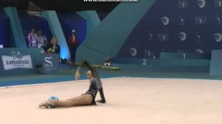 Yana Kudryavtseva RUS 2014 RG European Championships AA Ball [upl. by Annayrb]