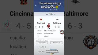 Cincinnati vs Baltimore previa winnerspicks nfl pickoftheday football baltimore cincinnati [upl. by Elgar]