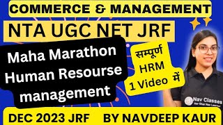 UGC NET Dec 2023  Complete Human Resource Management  Commerce Management  By Navdeep Kaur [upl. by Eisseb]