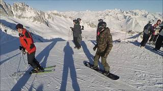 Passo Tonale Downhill route Cime Presena Red 41 Red 39 Black 37 [upl. by Rizan]