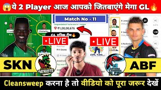 Live SKN vs ABF Dream11 Prediction  SKN vs ABF  SKN vs ABF Dream11 Team  SKN vs ABF CPL [upl. by Asilam]