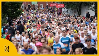 Thousands take to the streets for Great Manchester Run [upl. by Dorlisa372]