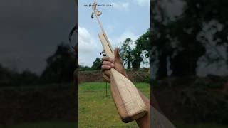 Wooden slingshot short reel  How to shoot [upl. by Caddric]